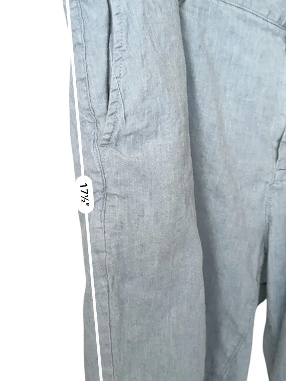 Faherty Mens Light Blue Flat Front Linen Blend Shorts Size 38